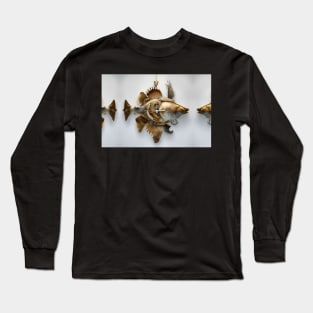 Robot fish wall watch clock Long Sleeve T-Shirt